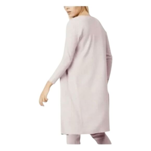 Silk & Salt Staycation 3 Piece Lounge Set Powder Pink Ribbed Knit Pants Top Card - Picture 5 of 10